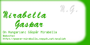 mirabella gaspar business card